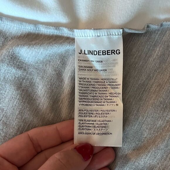 J.Lindeberg Daria Golf Mid Layer Golf Full Zip Micro Chip Melange XS NWOT - Picture 11 of 15